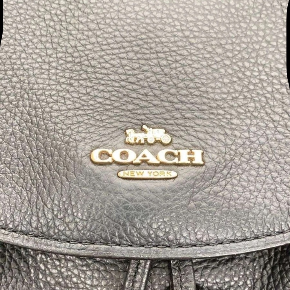 Coach Black Leather Backpack - Picture 5 of 9